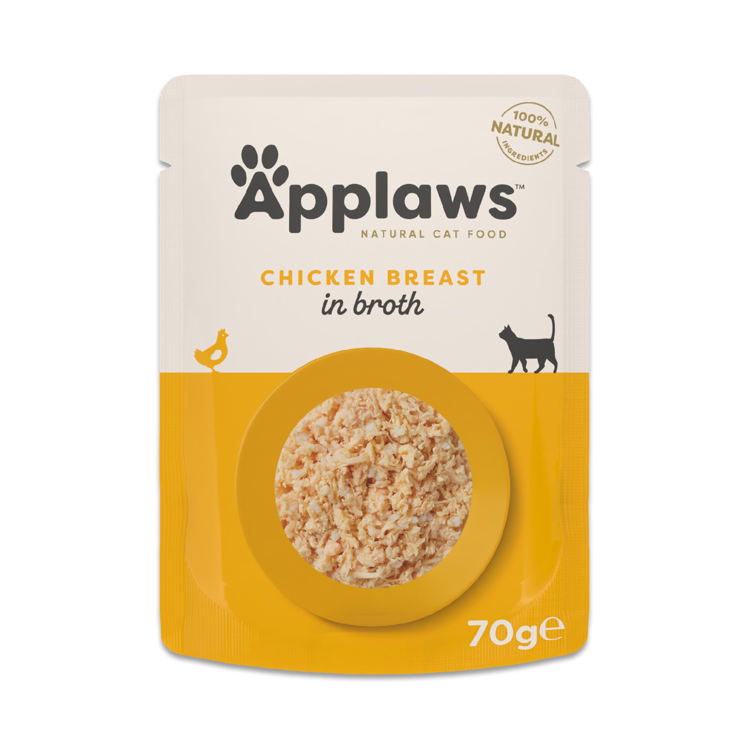 24 X 70 G Applaws 100% Natural Adult Wet Cat Food Pouches Chicken In Broth from B&Q