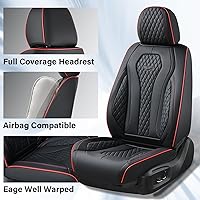 Vista 7 de Coverado Car Seat Covers Full Set, Black Seat Covers, Waterproof Car Seat Cover, Car Seat Cushion, Car Seat Covers Front Seats Back Seat Covers, Car