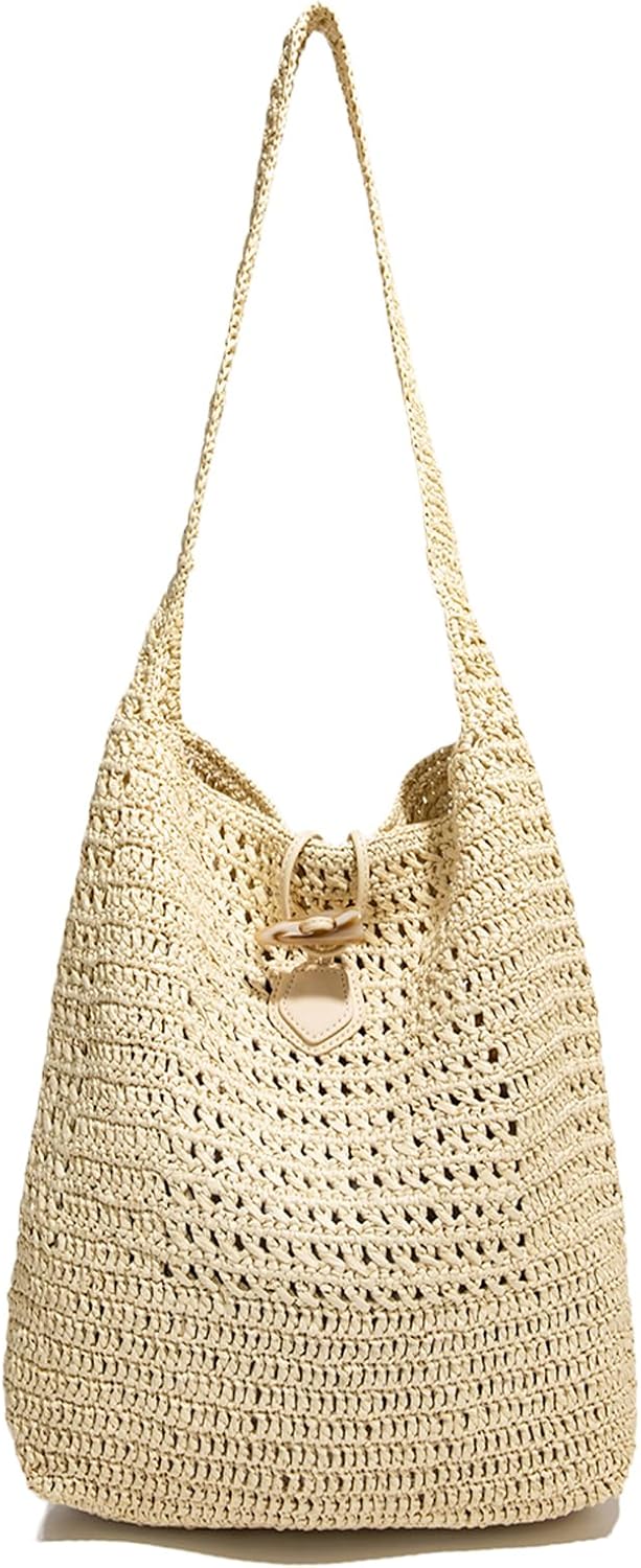 Straw Handbags for Women Cute Summer Beach Tote Bags Woven Shoulder Bag Straw Purses for Vacation