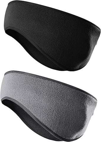 JOEYOUNG Fleece Ear Warmers for Men Women Kids - Winter Headband Ear Muffs Ear Covers for Cold Weather Running Cycling Ski