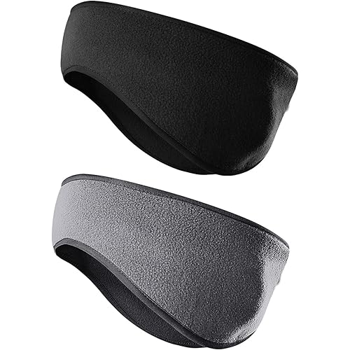 JOEYOUNG Fleece Ear Warmers for Men Women Kids - Winter Headband Ear Muffs Ear Covers for Cold Weather Running Cycling Ski
