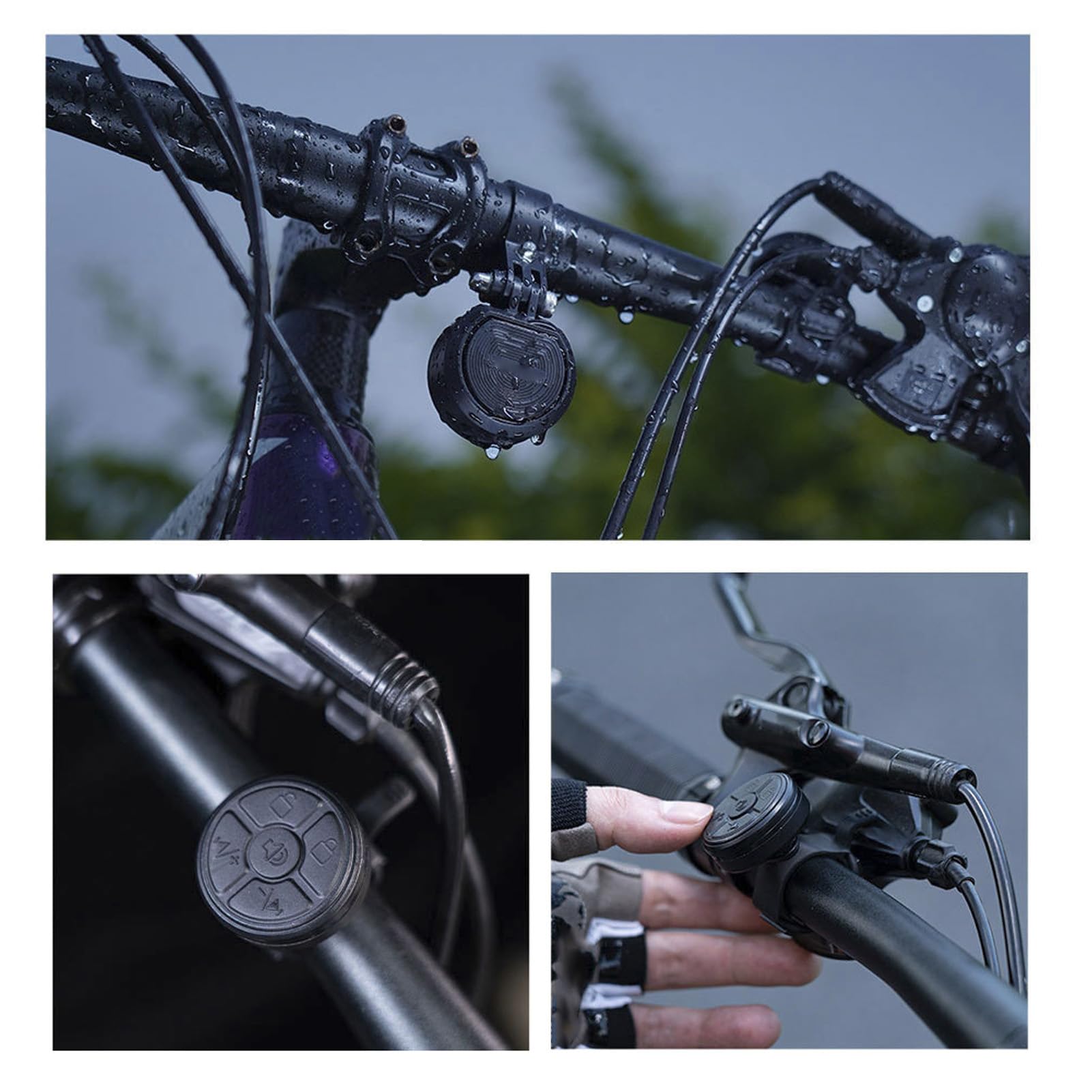 Clacson Elettrico per Bicicletta con Telecomando, 80-130 dB, Ricaricabile 300mAh, Impermeabile IPX6, Allarme Antifurto, Installazione Rapida