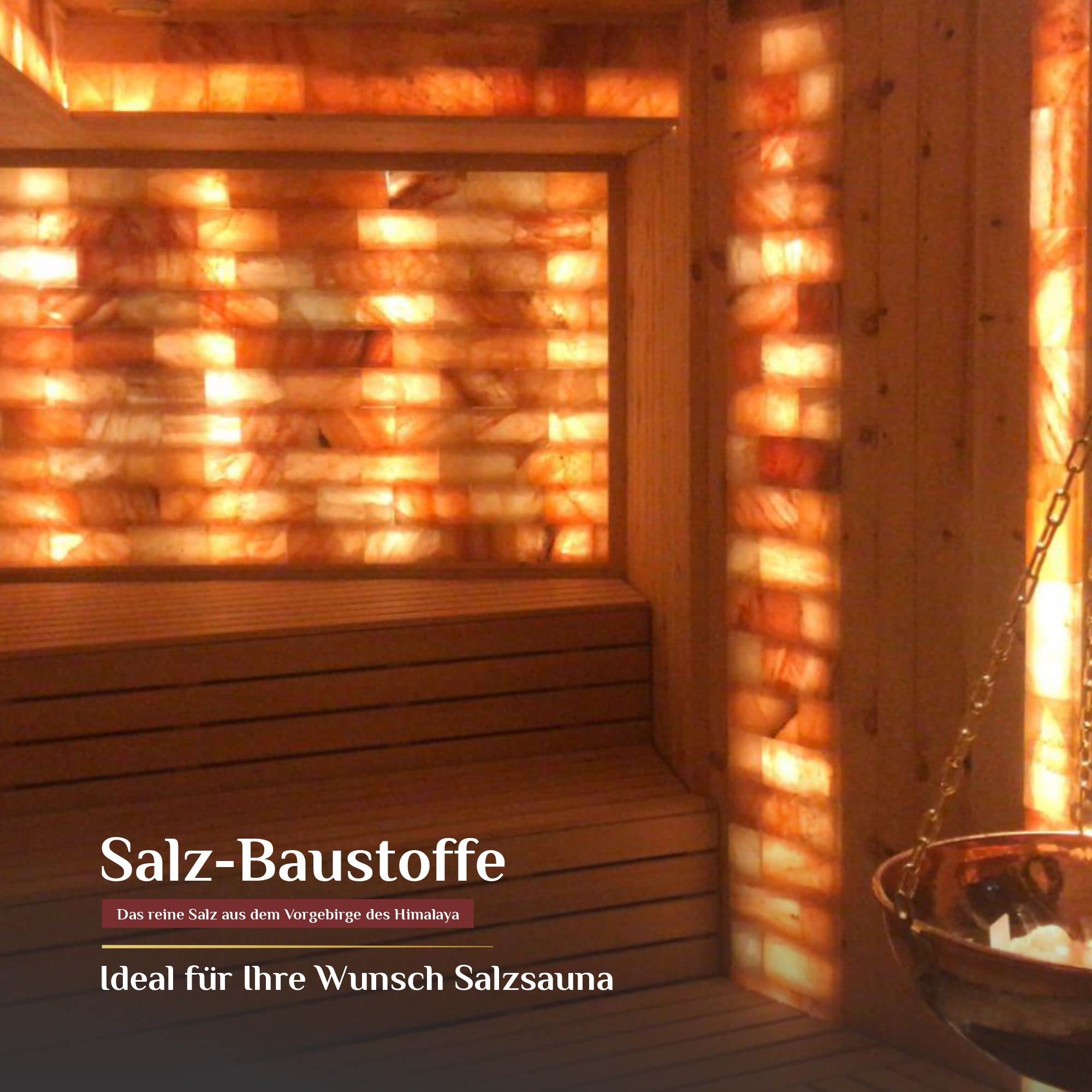 SalNatural Salzfliese aus Kristallsalz. 20x10x2.5 cm Salzstein für Sauna, Salzräume, Salzgrotten. Beleuchtete Salzwand im Wellness- und Wohnbereich,Sauna & Infrarotkabinen (20)