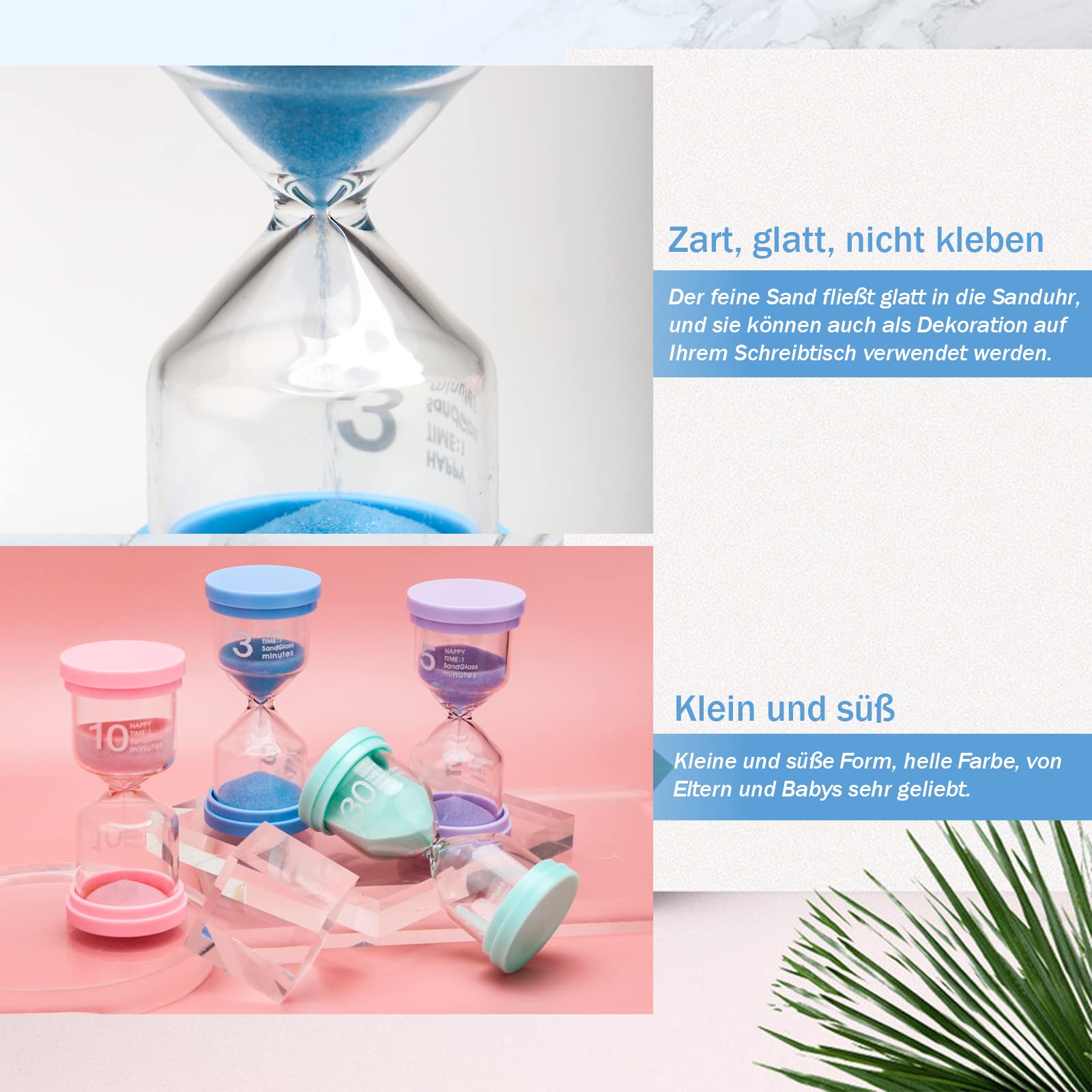 Dream HorseX Sandtimer tandenborstel zandloper, zandtimers - klein zwart, zandloper zandtimers kleurrijke 1/3/5/10/15/30 minuten, koken, tandenpoetsen tijd aftellen, kantoordecoratie