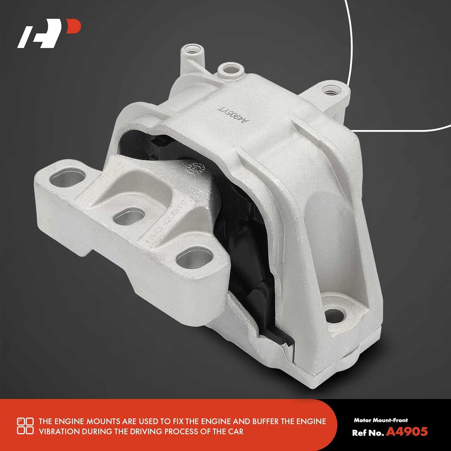 A-Premium 6PCS Engine Motor Mount and Transmission Mount Kit Compatible with Audi A3 Quattro 2006-2009 & Volkswagen R32 2008-2008, 3.2L, Automatic Transmission, Replace# 1K0199555BD