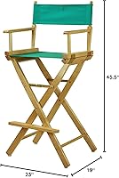 Vista 250 de Silla de Director de 18" Marco Blanco Lona Rosa