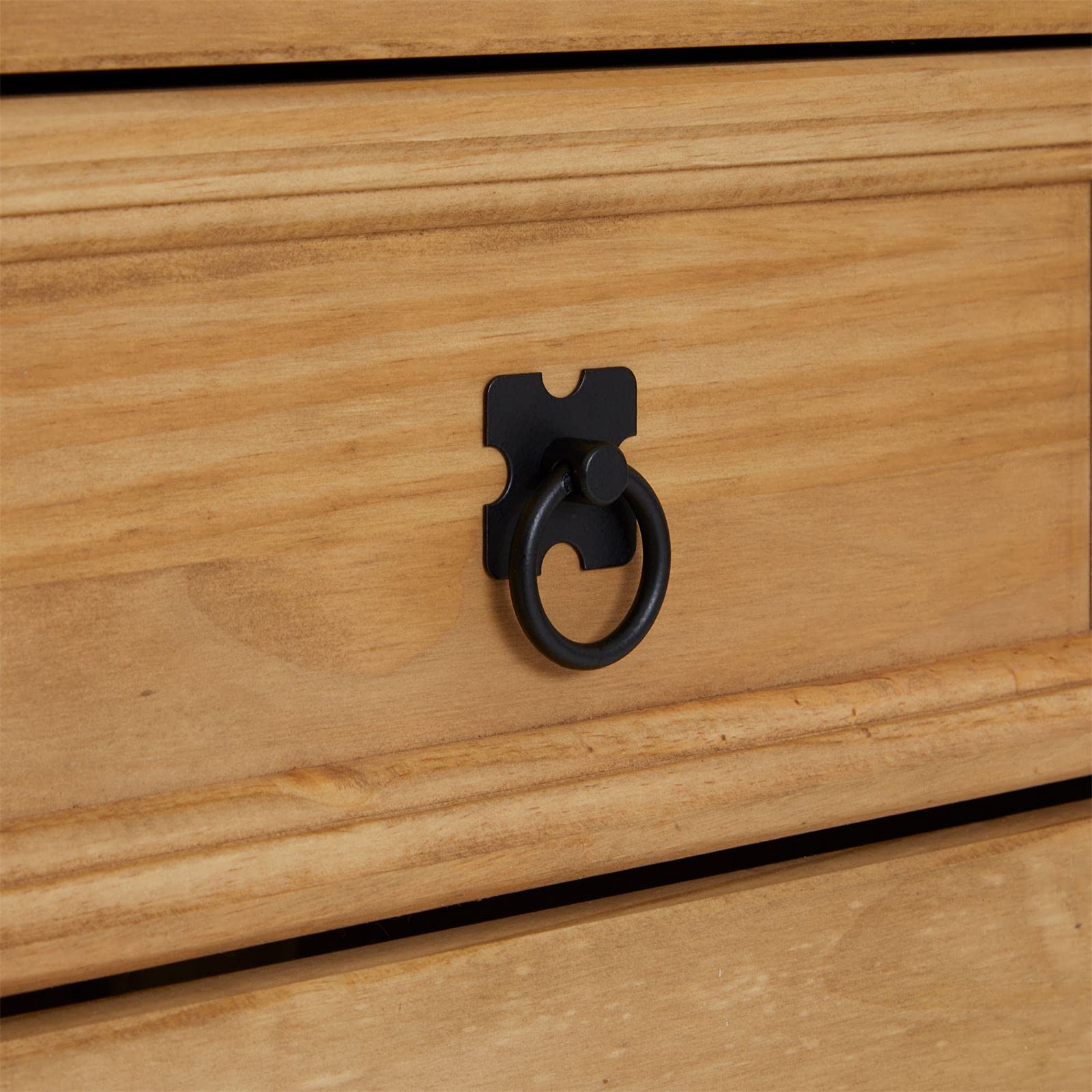 CARO-Möbel Sideboard Salsa Kommode Mexiko Stil Highboard Anrichte Kiefer massiv gebeizt, gewachst mit 3 Schubladen und 3 Türen