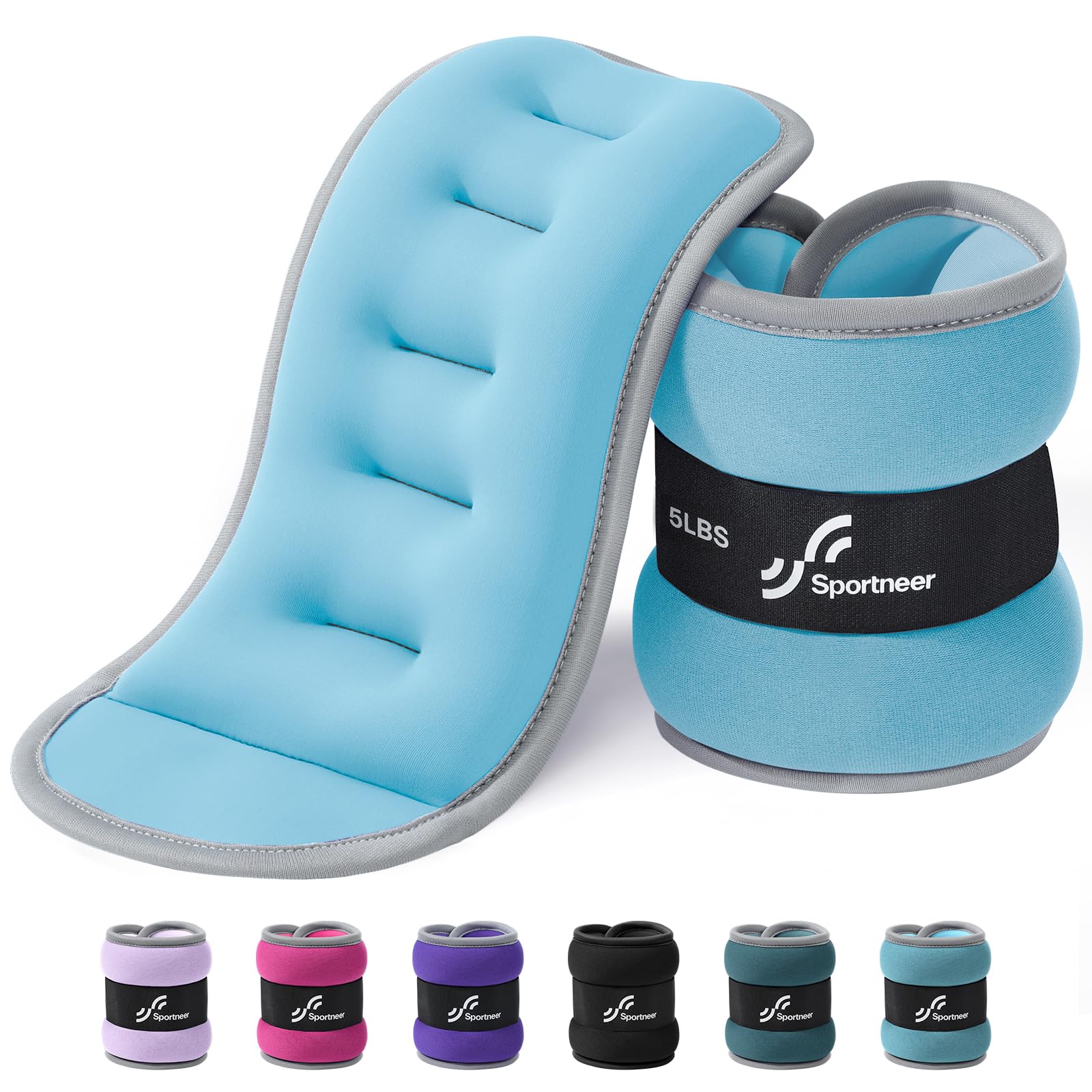 Sportneer Ankle Wrist Weights for Women Men Pair of 1/2/4/6/10 LBS Options