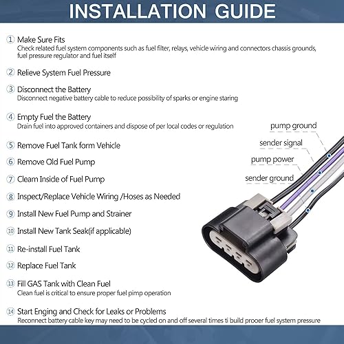 Miniatura 5 de Conjunto de bomba de combustible compatible con Honda Civic L4 2001 2002 2003 2004 2005 1.3L 1.7L 2.0L SP8011M 17045S5AA30