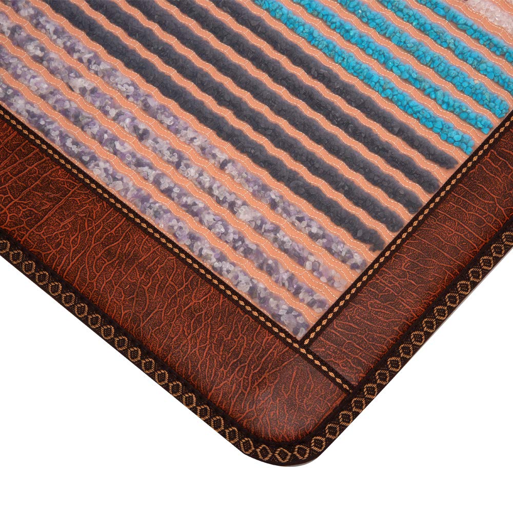 PHYMAT 5-Colour Far Infrared Heating Pad, Natürlichen Kristall Amethyst Infrarot-Heizmatte Ferninfrarot Heizkissen, große 170x70cm Ganzkörper-Biokristall-Heizmatte, Infrarot Matte mit Smart Control