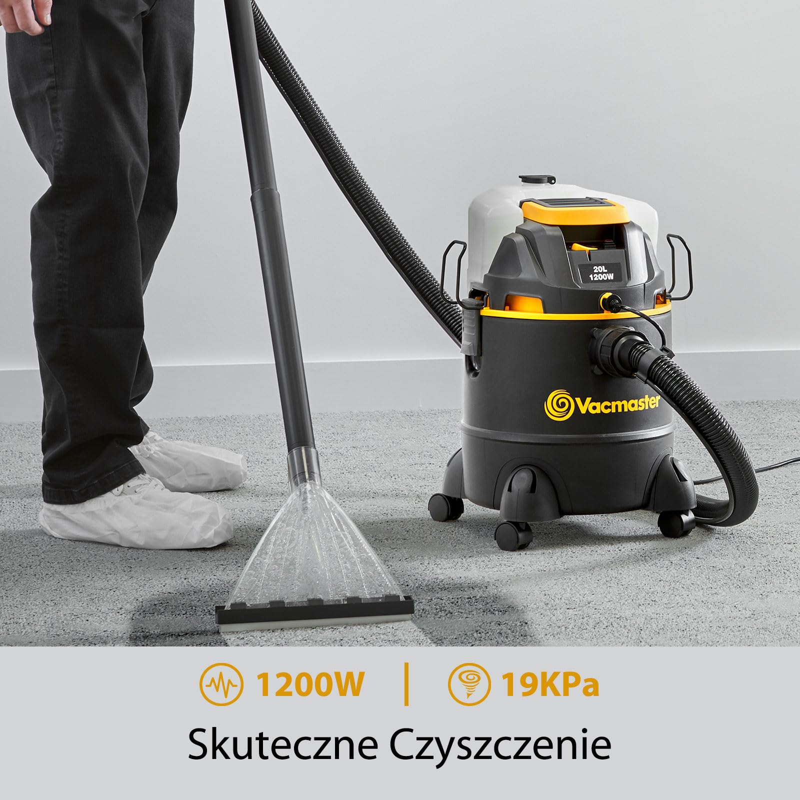 Vacmaster Odkurzacz Piorący 3w1 Mokro-Sucho z Podwójnym Zbiornikiem