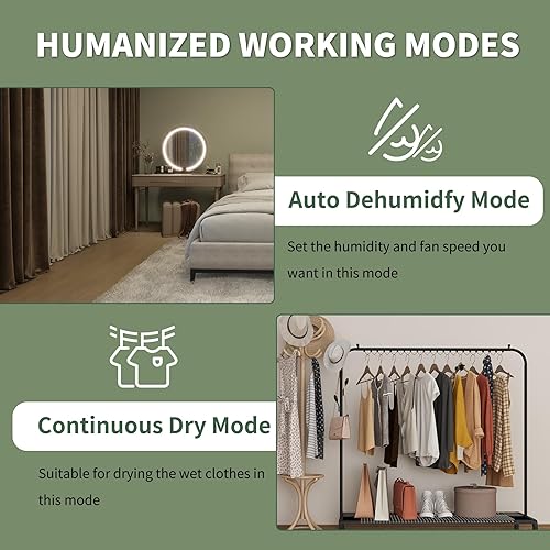 Miniatura 9 de Shinco Deshumidificador de 86 pintas para el hogar y sótanos, deshumidificadores de 5000 pies cuadrados con manguera de drenaje, drenaje automático