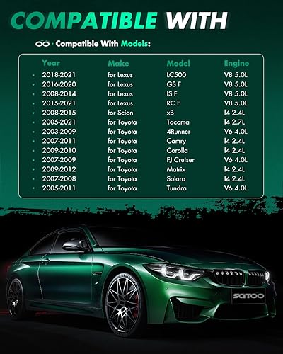 Miniatura 7 de SCITOO Paquete de 10 bobinas de encendido, para Toyota Tundra 4.7L 2006, Solara 2.4L 2006-2008, para Matrix 2.4L 2009-2011, Matrix 1.8L 2008, Lexus