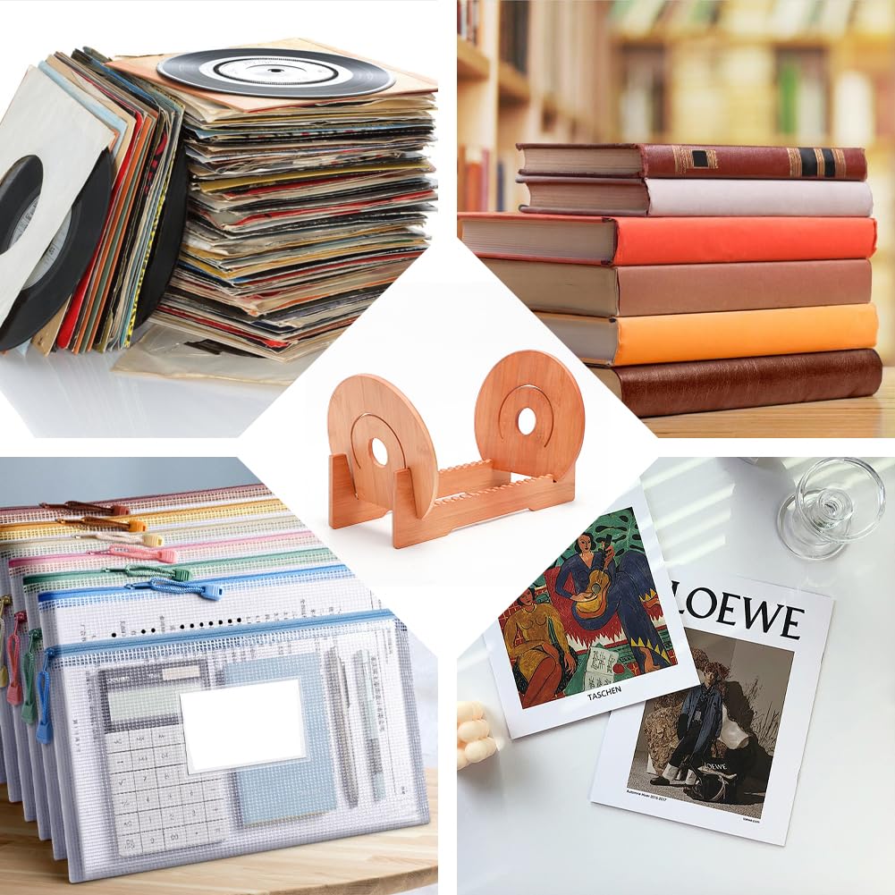 CEWROM Supporto per dischi in vinile, porta volantini, per dischi in vinile, supporto per riviste, libri e album in vinile