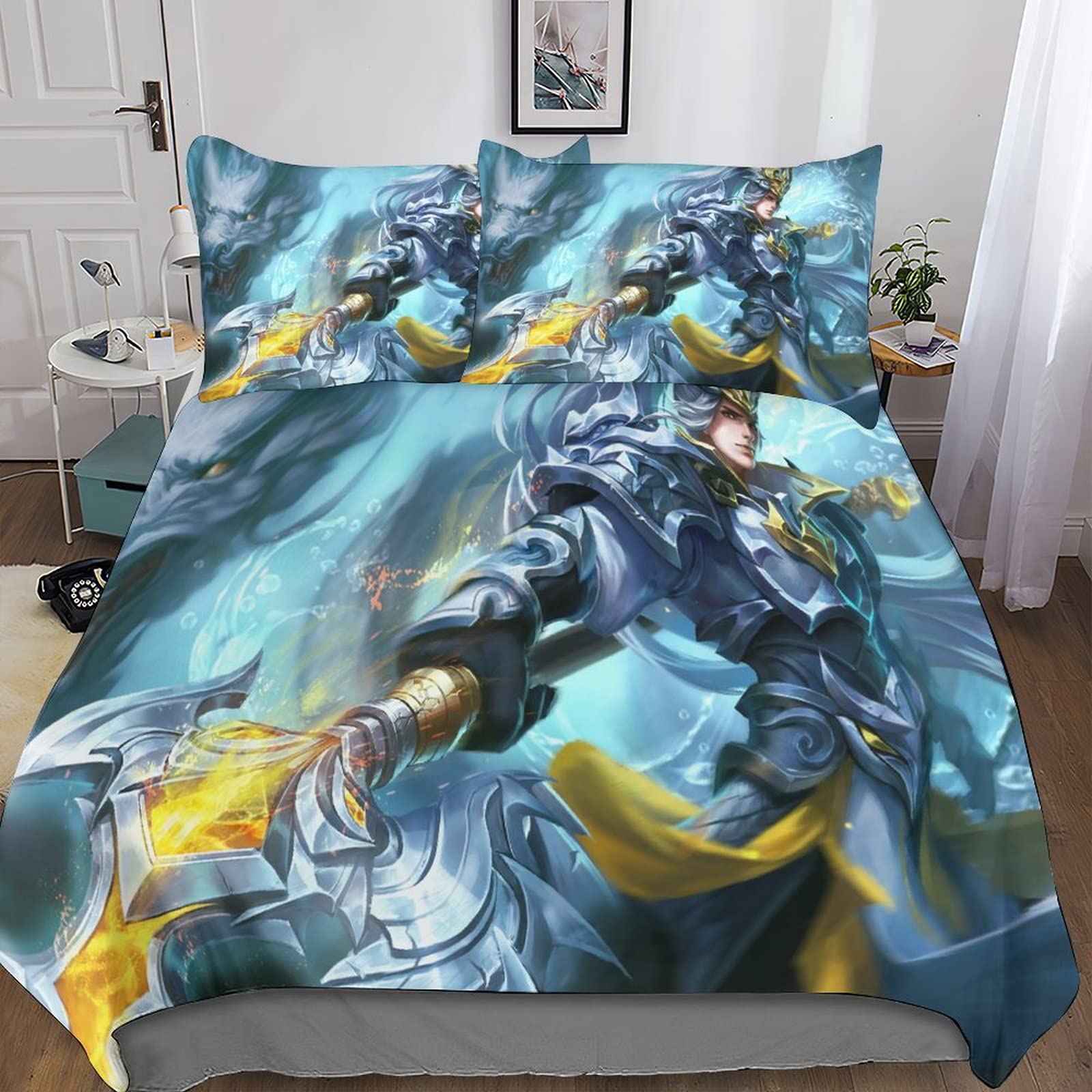 Parures de lit motif de jeu housse de couette microfibre hypoallergénique