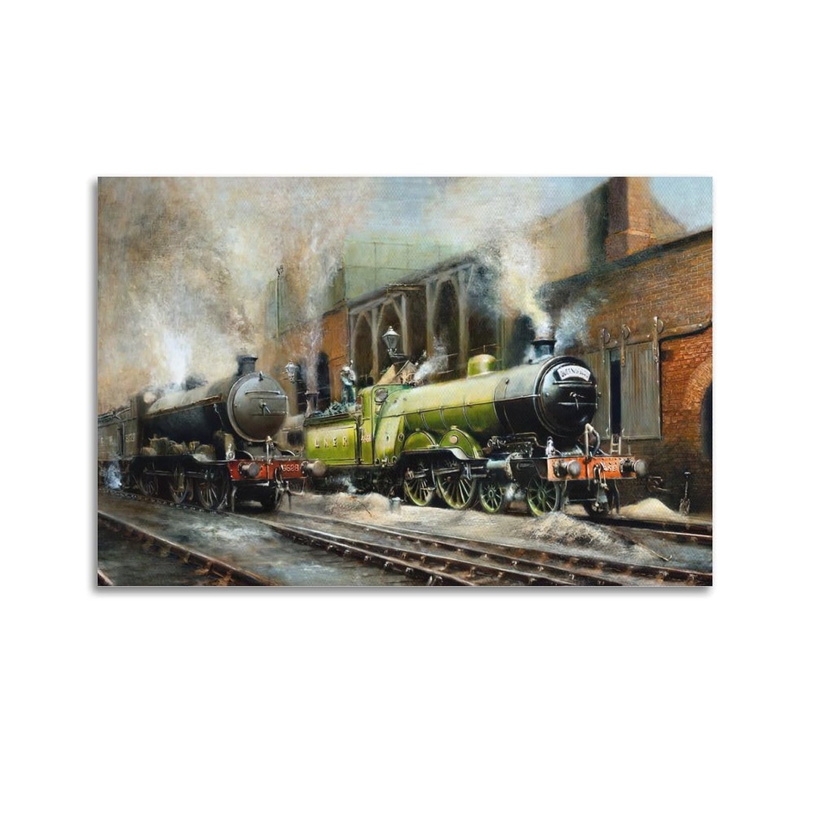 ZSZWHJ Vintage Industrial Art Poster Steam Express Poster Decorative Painting Canvas Wall Posters And Art Picture Print Modern Family Bedroom Decor Posters 12x18inch(30x45cm)