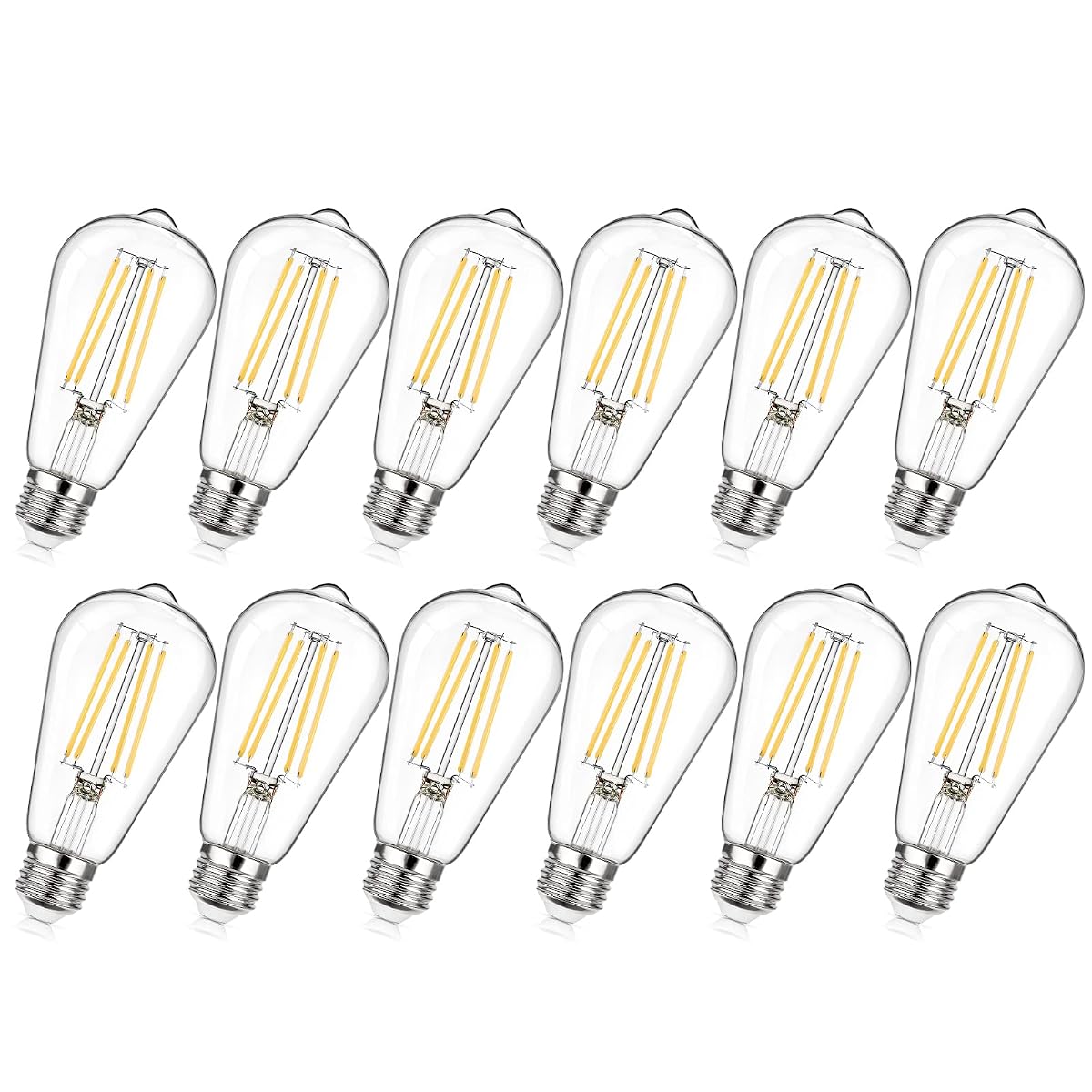 Maxvolador Dimmable Vintage Led Edison Bulb 60W Equivalent, 6W 850Lumens Edison