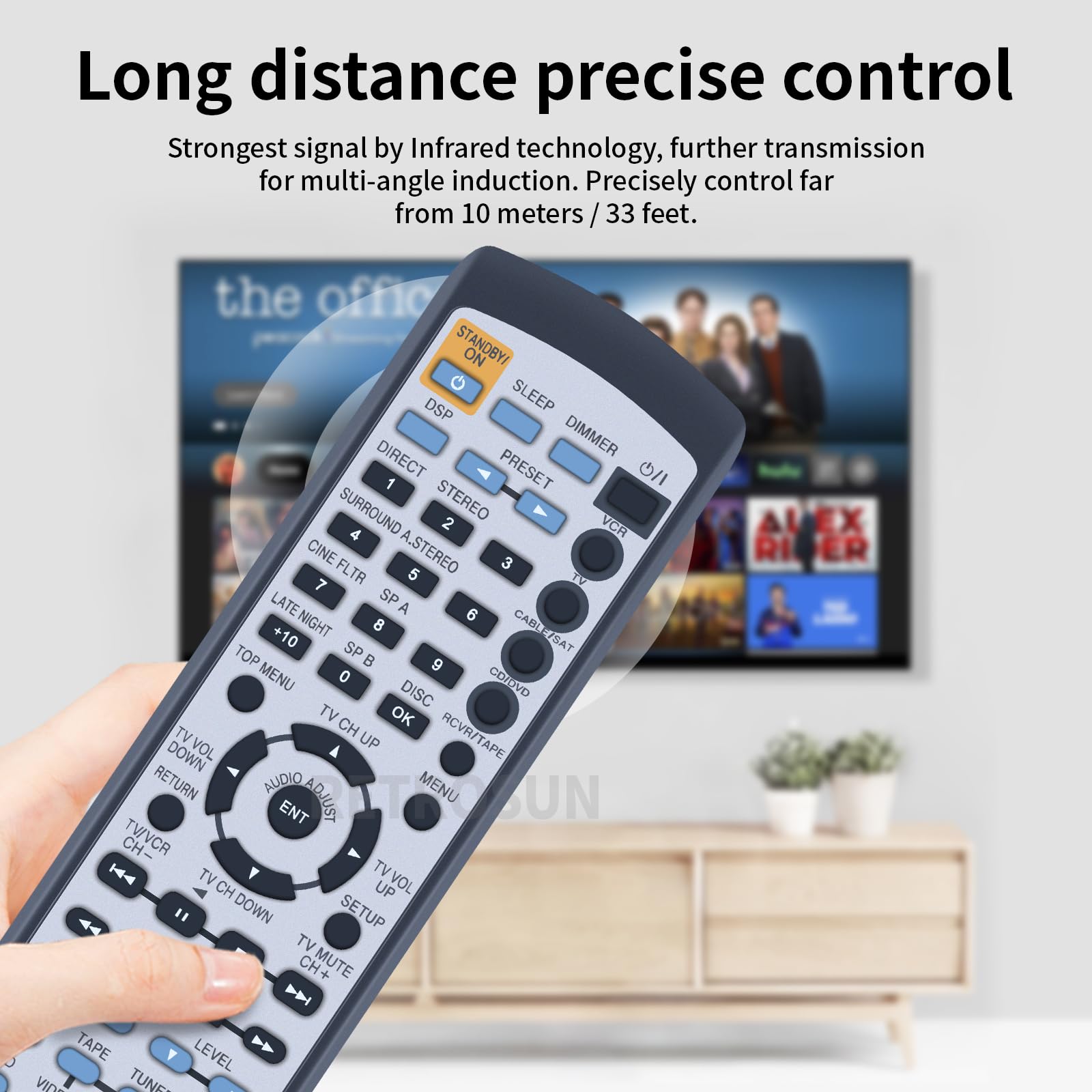 Replacement Remote Control RC-518M Fit for Onkyo HT-S667C HT-S670 HT