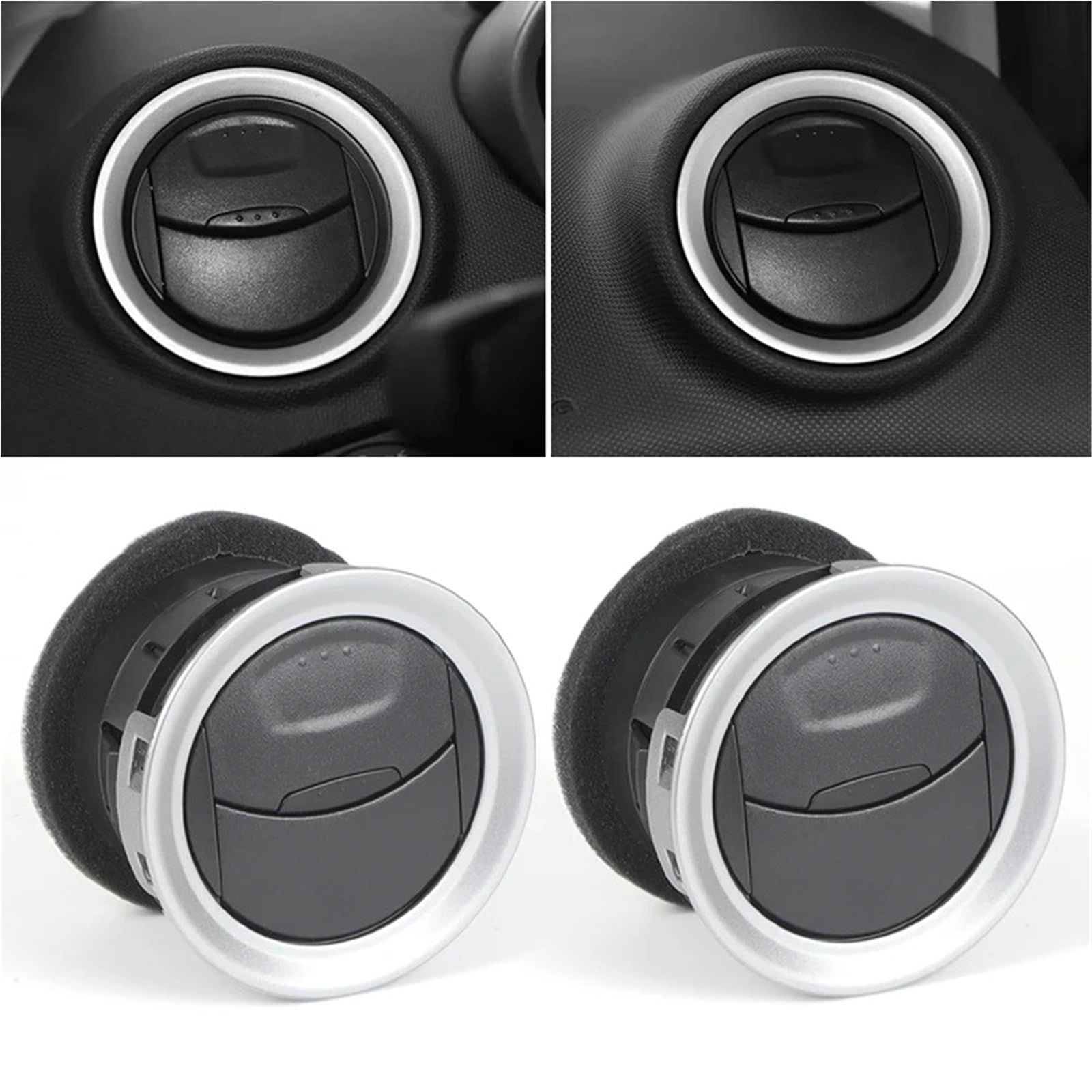 Cruscotto Aria Condizionata Bocchette Uscita Per Ford Fiesta 2006 2007 2008-2016 Connect 2009-2013 1697430 8A6HAQ18B09 Griglia Ventilazione Dell'aria Condizionata Diffusore Uscita Aria(1Pieces Black)
