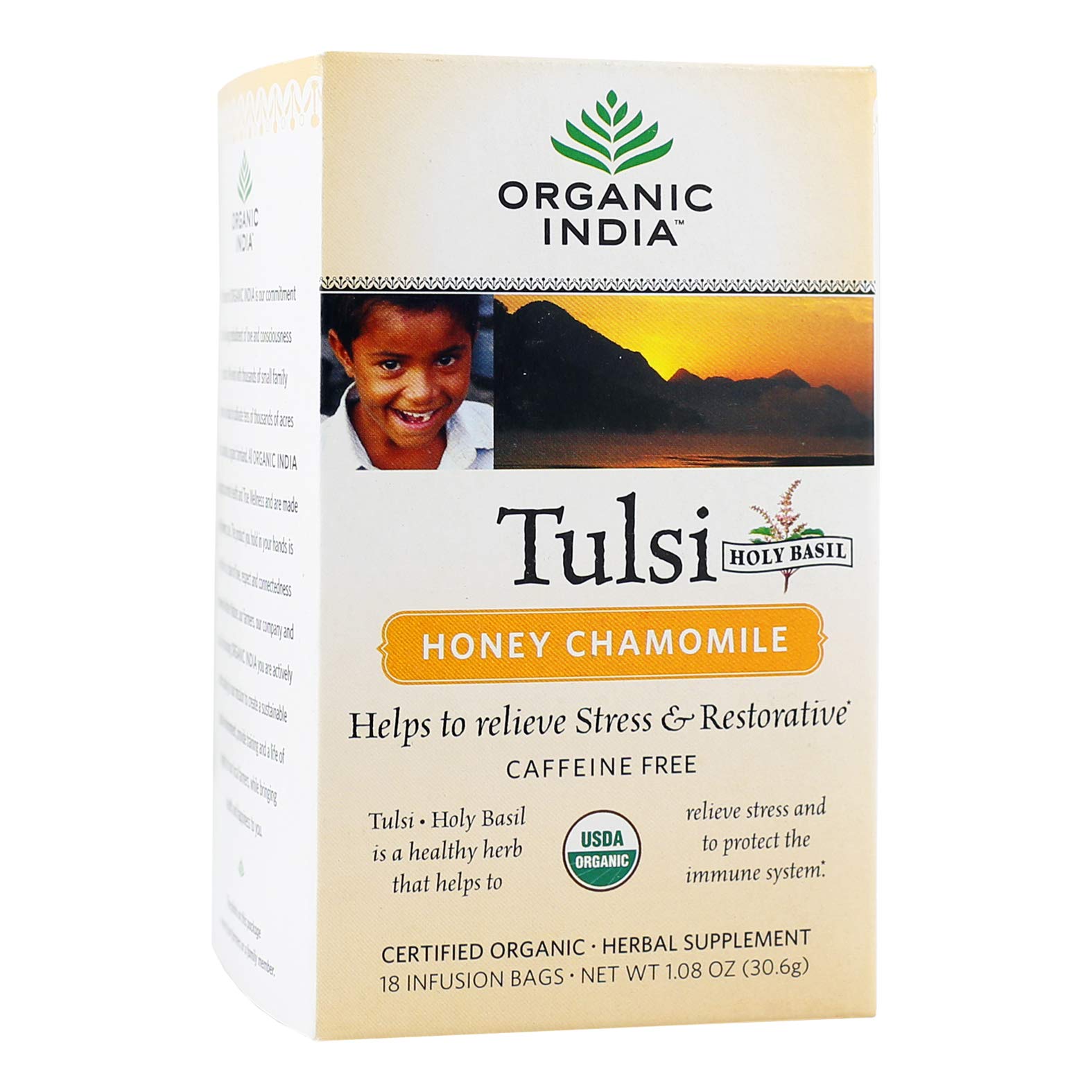 Organic India Tulsi Honey Chamomile Tea Bag 18's
