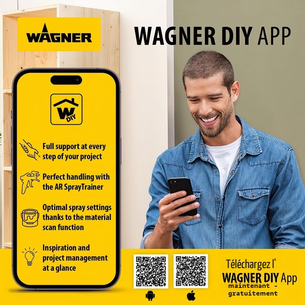 WAGNER Airless Pulvérisateur de Peinture Control 150 M pour peintures murales, Vernis, lasures, Protection du Bois et Anti-Corrosion à l'intérieur et à l'extérieur, Volume du réservoir 5500 ML