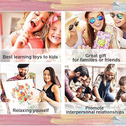 Miniatura 7 de Pintura de bolas de flores por números para adultos, kit de pintura por números para adultos, paquete de pintura por números para principiantes,