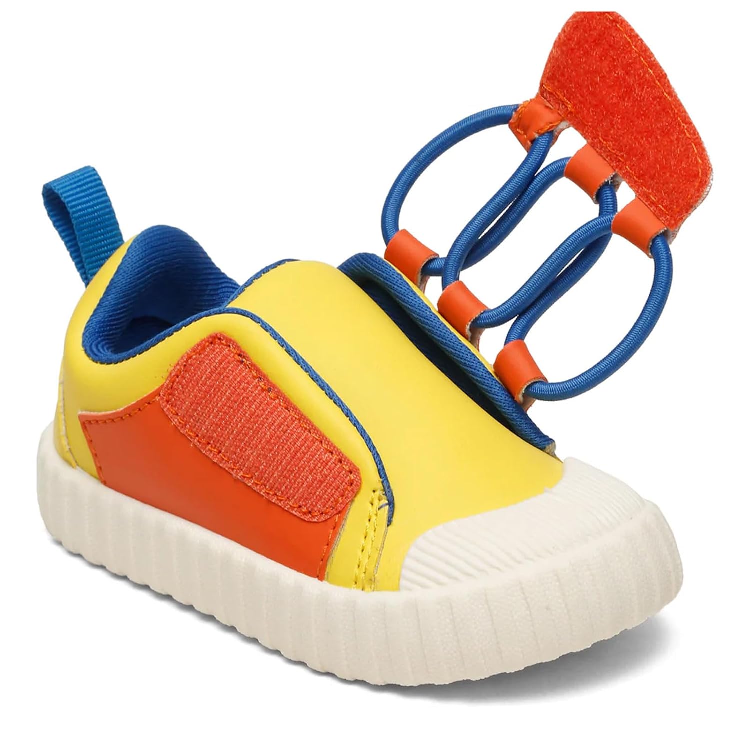 ONYC Toddlers’s Comfortable & Lightweight Lace-Free Sneakers – Yellow (Boys)