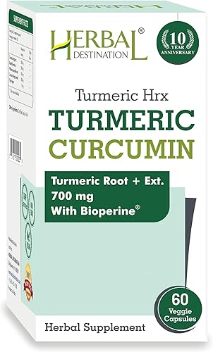 Miniatura 4 de Suplemento de cúrcuma Hrx - 60 cápsulas (paquete de 2) - Curcumina de cúrcuma, boswellia, cúrcuma y extracto de pimienta negra