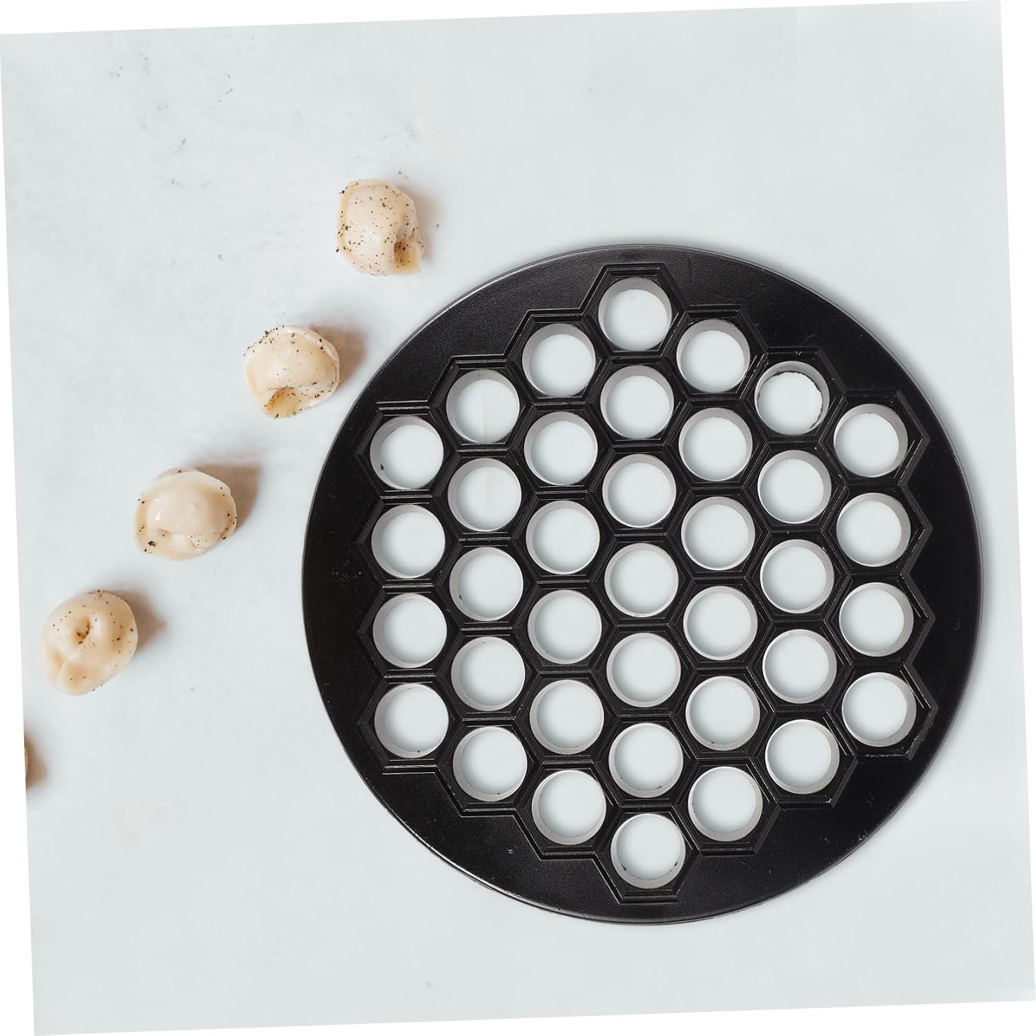 Luxshiny 37 Holes Dumpling Maker Zinc Alloy Dumplings Press Tool for Easy Homemade Jiaozi Kitchen Accessories for Family Cooking