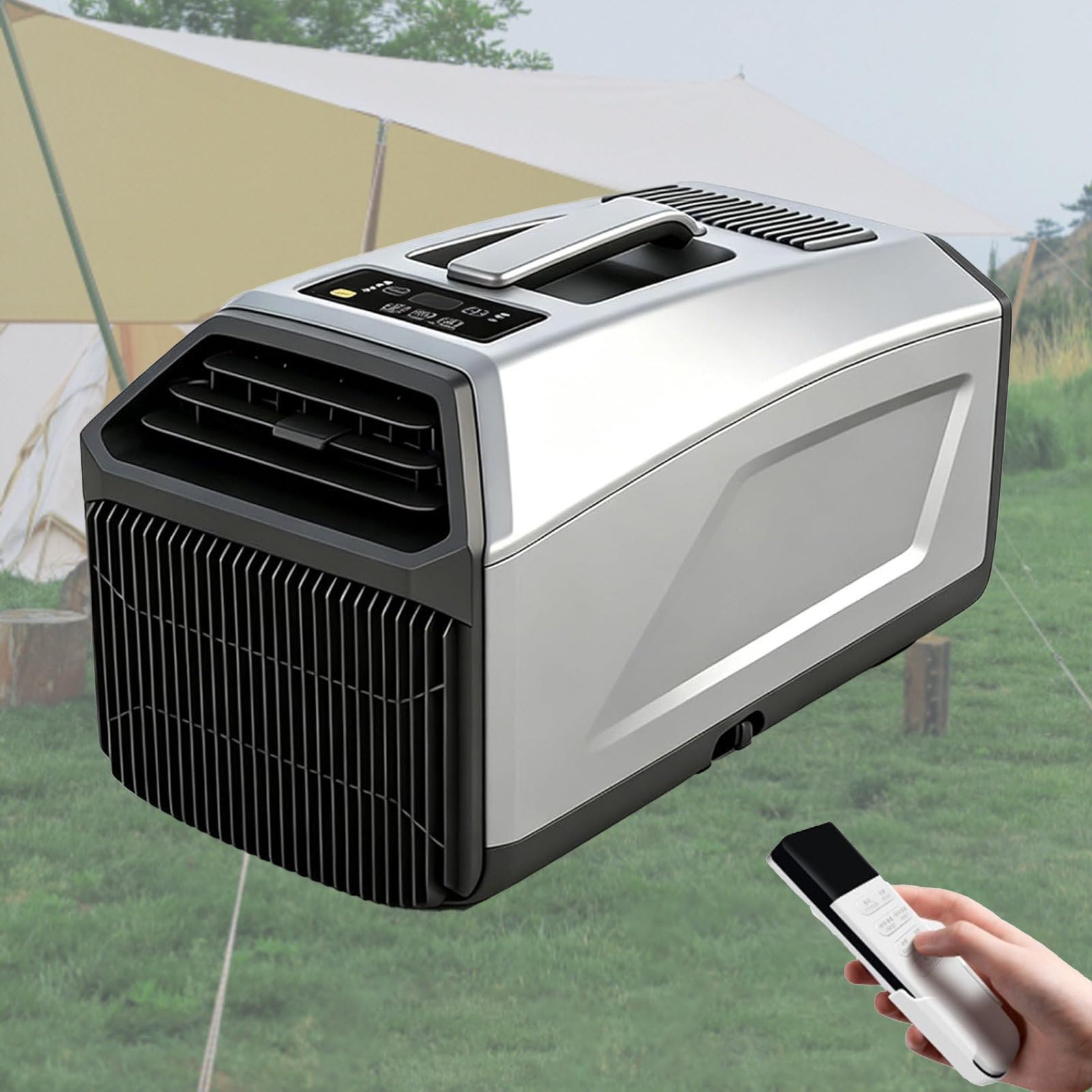 Pvxa 5100 BTU Camping AC, Portable Tent Air Conditioner, 4-in-1 Portable Tent Air Conditioners, Cools up to 86 sq ft, with Timer, for RV, Truck Cabins Grey-1300W