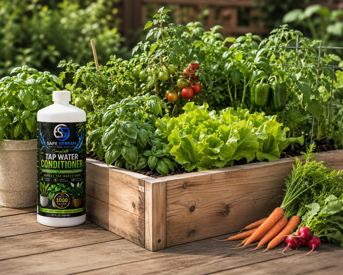 Complete Plant Dechlorinator & Tap Water Conditioner – Removes Chlorine & Chloramine for Hydroponics, House Plants and Organic Gardening - Treats up to 1000 Gallons