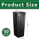 RunNico 50pcs Plastic Deep Plant Nursery Pots, 11.8”Tall Tree Pots,Black Deep Seedling Container Pots with Drainage Holes for Indoor Outdoor Gardening (4.72" wx11.8 h)
