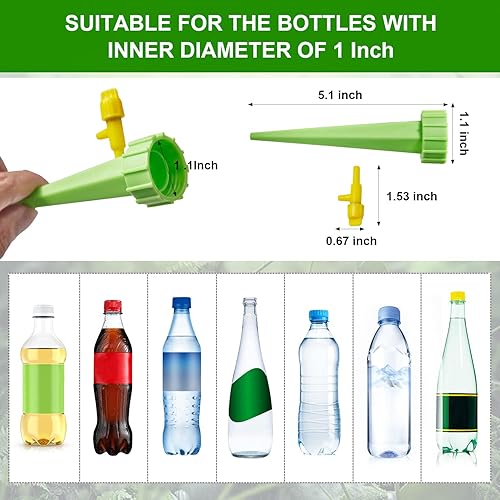 Miniatura 4 de Dispositivos de riego de plantas, sistema de riego de vacaciones para macetas de interior y exterior, juego de 10 unidades