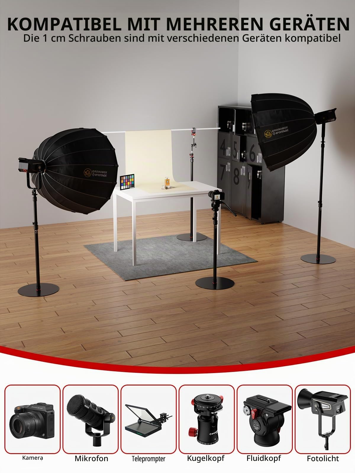 IFOOTAGE Cobra 2 RB-A500 201cm Einbeinstativ mit runder Basis,Lichtstativ