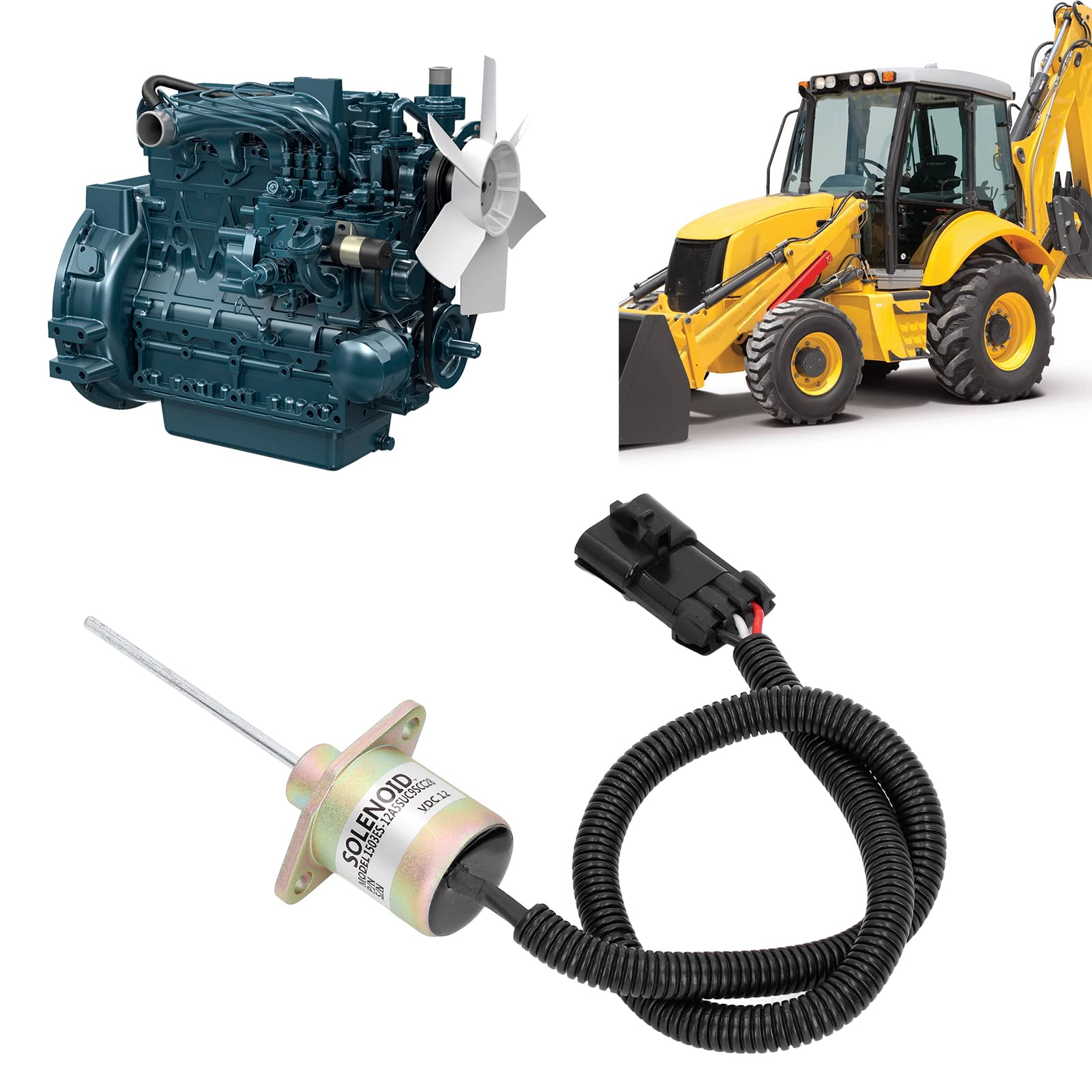 そな Fuel Shut Off Solenoid for Kubota,12V Fuel Shut Off Solenoid