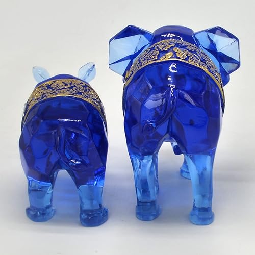 Vista 4 de fengshuisale Decoración de estatua de elefante real y rinoceronte cósmico para el hogar W5371