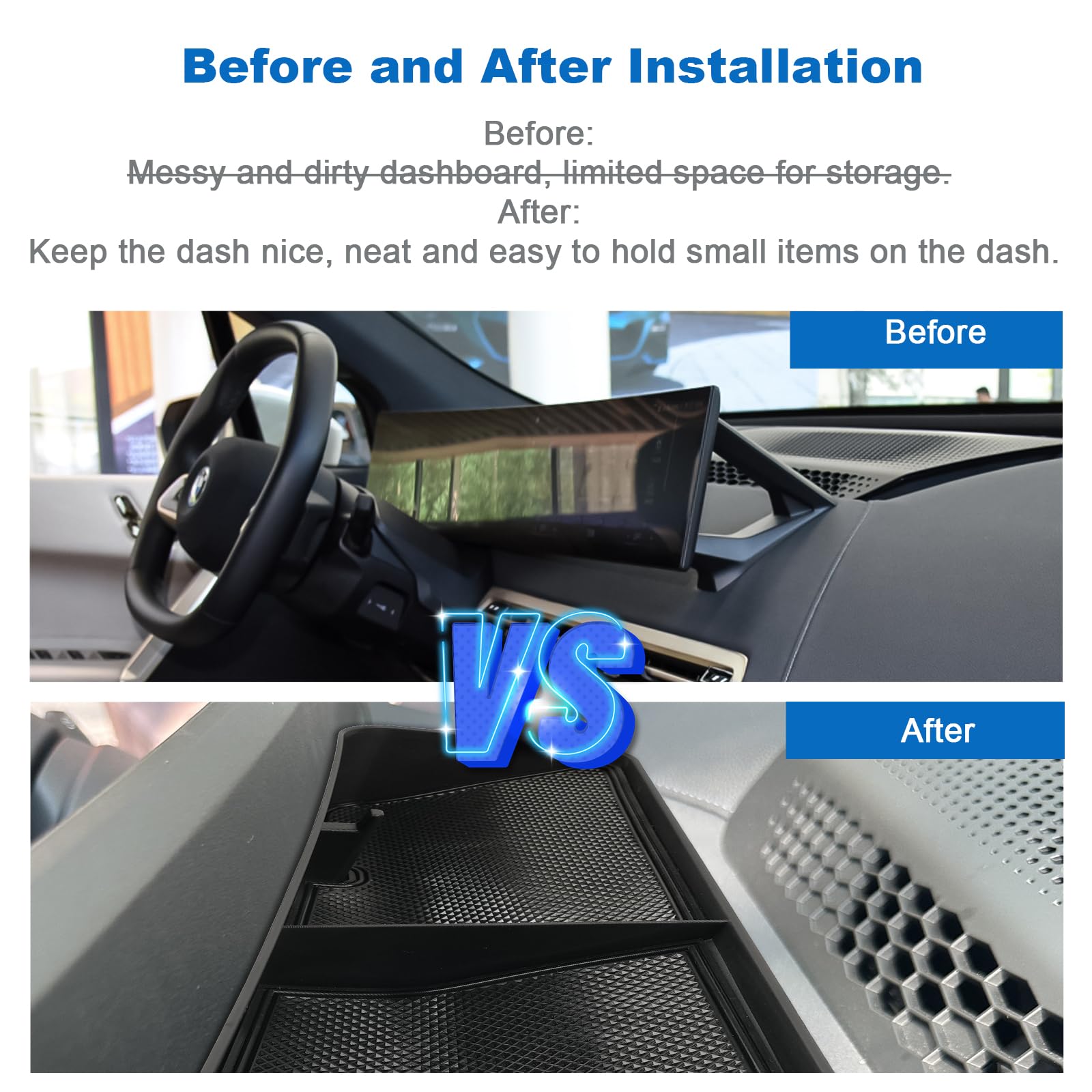CDEFG Kompatybilny z BMW IX I20 EV 2022-2024 2025, organizer do konsoli środkowej, schowek, schowek do przechowywania, schowek samochodowy, konsola środkowa, iX 2023 xDrive40 xDrive50, akcesoria