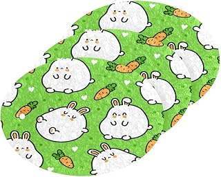 Funny Rabbits Carrots Kitchen Sponges Cleaning Dish Sponges Non-Scratch Natural Scrubber Sponge for Kitchen Bathroom Cars, pack of 3