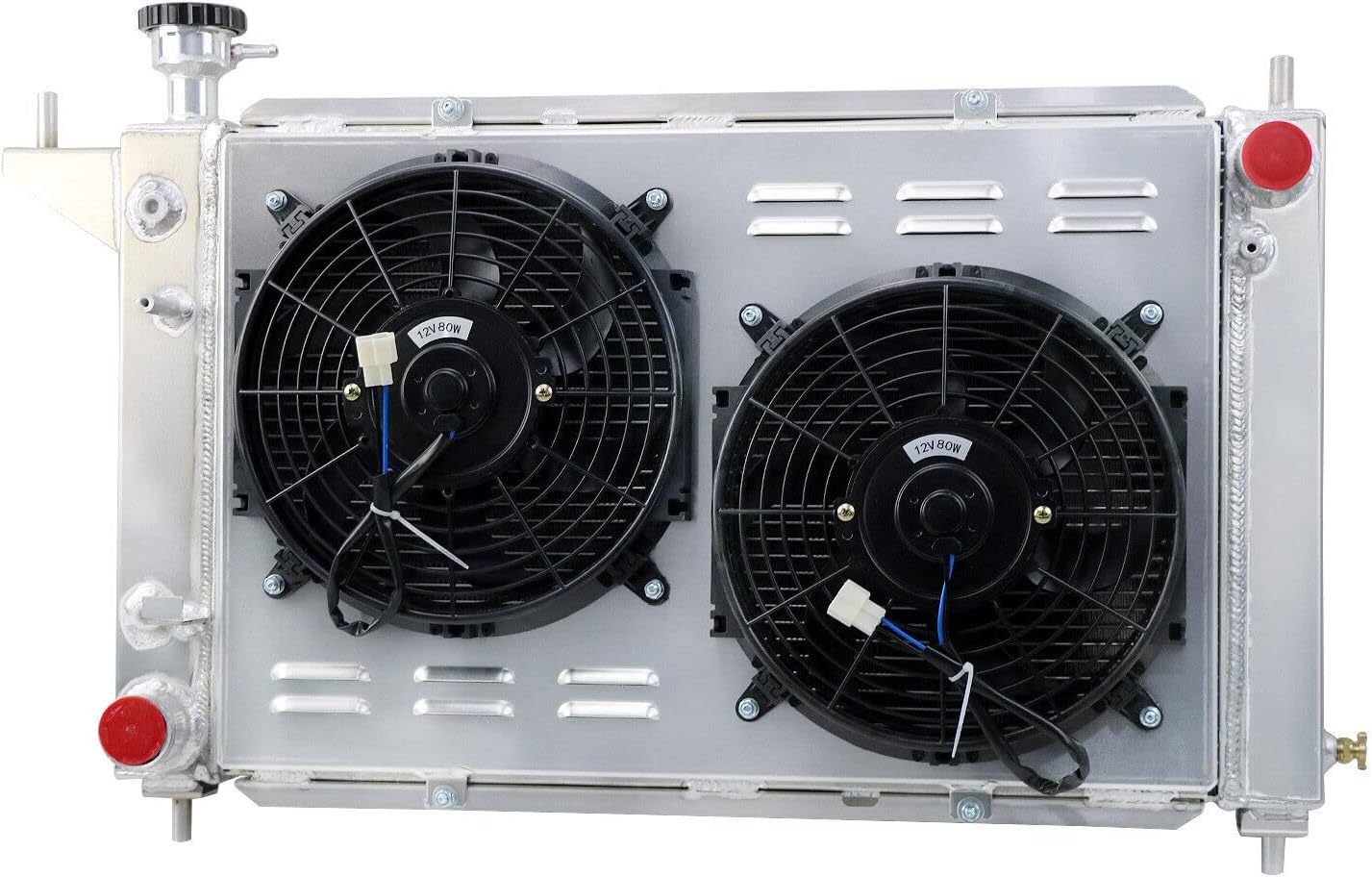 4 Rows Radiator For 1994 1995 1996 Ford Mustang 3.8L V6 5.0L V8,All Aluminum Radiator + Shroud Fan +Relay Kit