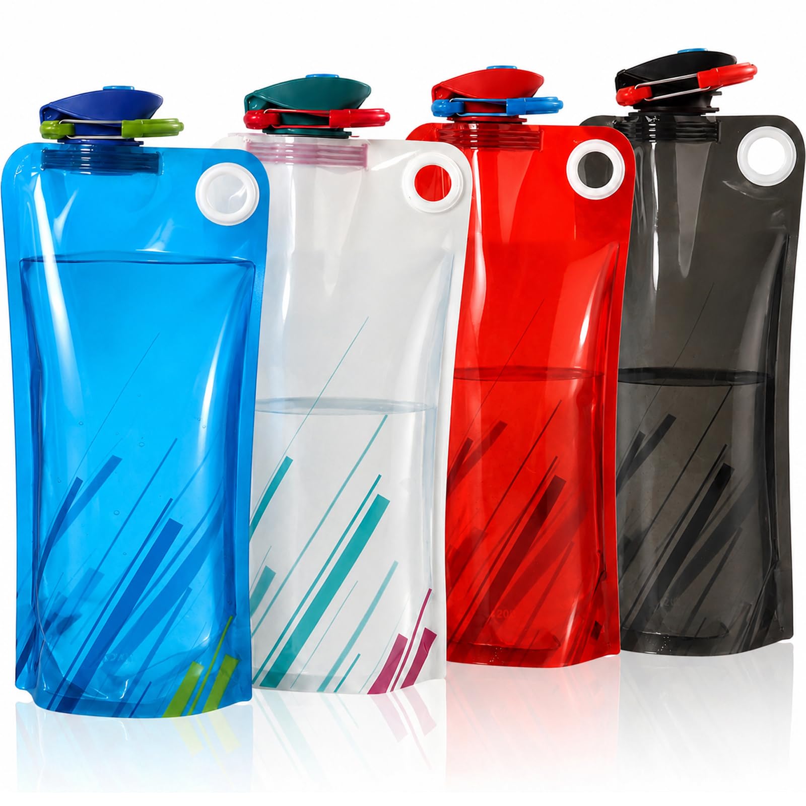 Faltbare Trinkflasche 1000ml,4 Stück Wiederverwendbare Trinkflasche Faltbar