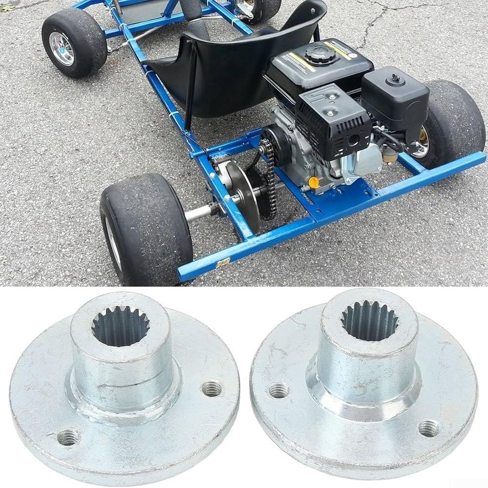 17 mm 17T Hinterradnabenwelle, 3 Bolzenachse für Quad für ATV Go Kart Buggy Radnabe, 12,7 cm Reifen kompatible Nabenmontage, Stahllegierung