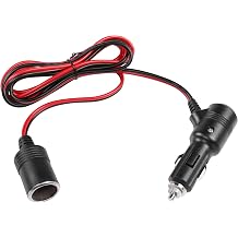 12V 24V Car Cigarette Lighter Plug to Socket Power Cable with On Off Switch,Car Cigarette Lighter Male to Female Outlet Extension Cord with 15A Fuse2M/6.6FT