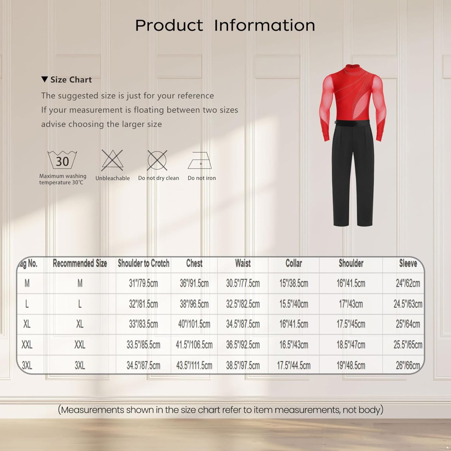 [Sxiwei] 男性用のラテンボールルームダンスコスチューム 光沢のあるレンズ石入りメッシュのボディスーツと長ズボン付きのタンゴダ