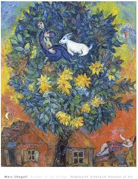 Autumn in the Village by Marc Chagall 27"x22" Art Print Poster