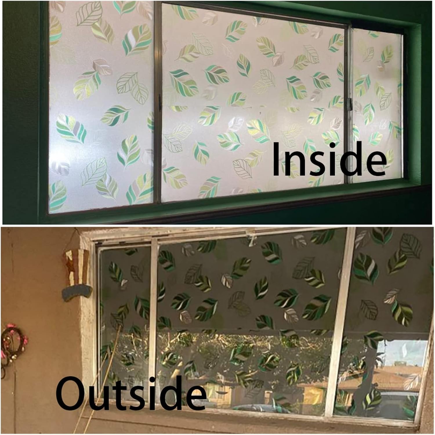 Bathroom Privacy Window Film Sunshine Bathroom Window Privacy Film Frosted Glass Window Film 3D Double-Sided Stained Glass Window Film No Glue Removable Window Window Film(90x100 cm)