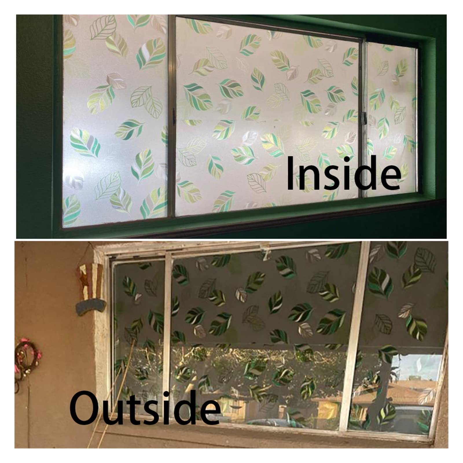 Película de Ventana Película de privacidad for ventana de baño Sunshine, película for ventana de vidrio esmerilado, película for ventana de vidrio teñido de doble cara 3D, sin pegamento extraíble Vent