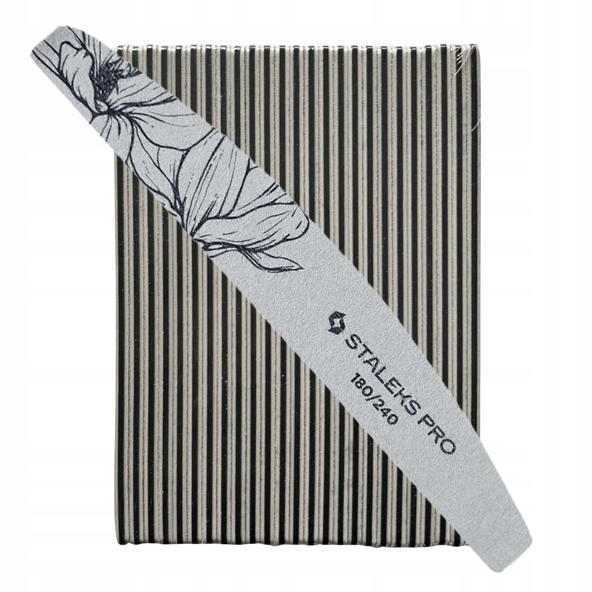 Pilnik do paznokci STALEKS EXPERT NFE-40-180/240-25 półksiężyc, dwustronny, ziarnistość 180/240 gr, cienka warstwa pianki, 25 szt