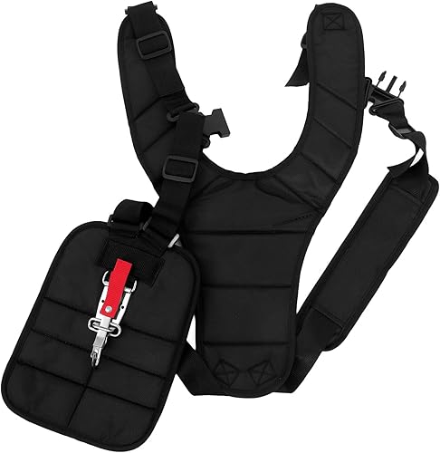 Correa de arnés de doble hombro para recortar cinturón acolchado, correa de arnés de doble hombro para cortador de cepillo o jardinería