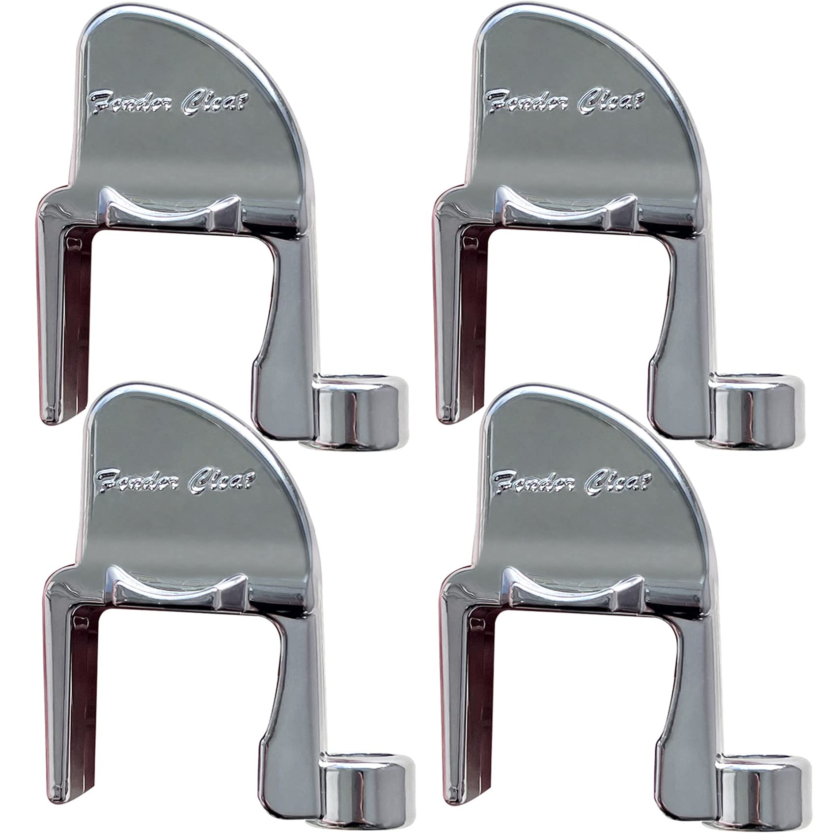 Photo 1 of VEITHI Adjustable Pontoon Boat Square Rail Fender Cleat/Clips/Hanger for Bumper,Pontoon Boat Rail Fender Hanger, Boat Bumper Hanger,Pontoon Boat Rail Fender Clips for Docking,4 Pack Silver