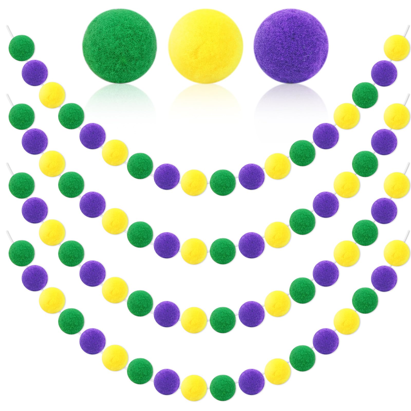 Guirlande de boules en feutre pour raviver la magie du carnaval en famille